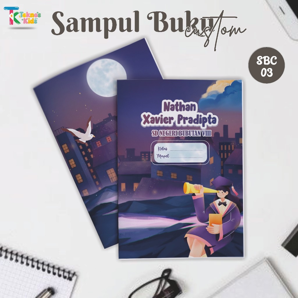 

SAMPUL BUKU CUSTOM NAMA - SAMPUL BUKU ANAK AESTHETIC TEBAL PREMIUM