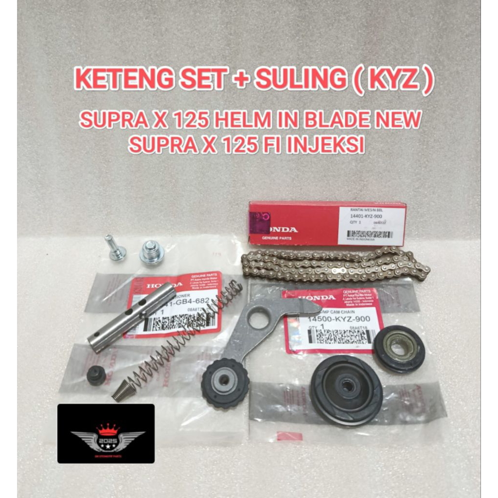 RANTAI KETENG SET + SULING KETENG ( KYZ ) HONDA SUPRA X 125 HELM IN BLADE 125 SUPRA X 125 FI INJEKSI