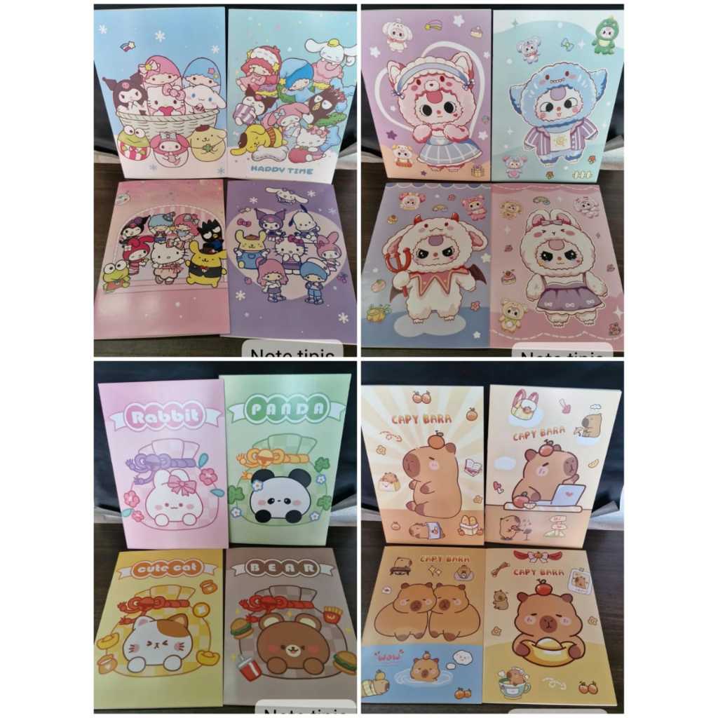 

(4PCS) Notebook / Buku Tulis A5 Karakter Lucu AA32