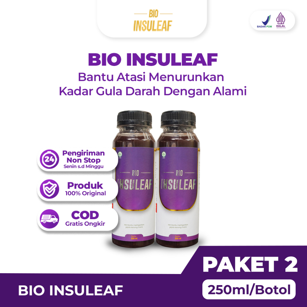 

Bio Insuleaf - Bantu Menurunkan Kadar Gula Darah Dengan Alami