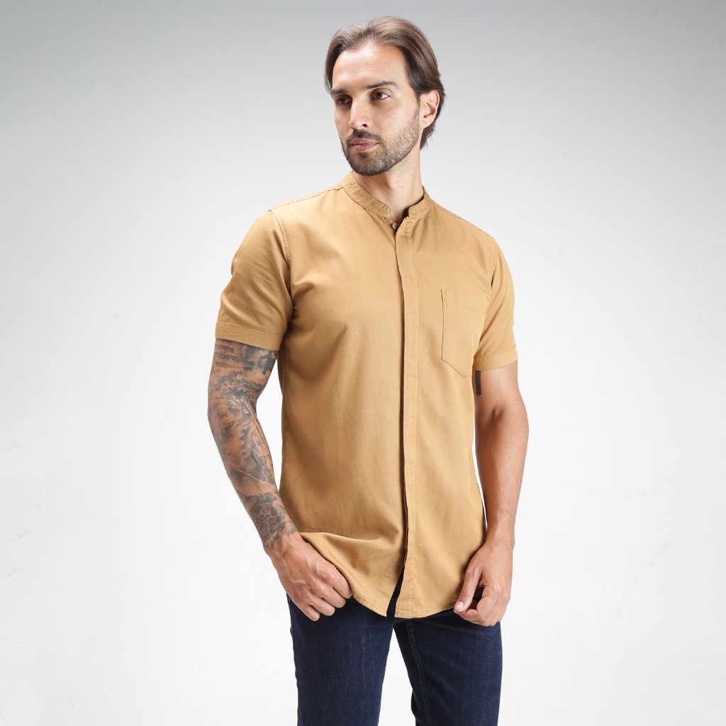 GABRIELLE KEMEJA KOKO LENGAN PENDEK REGULAR FIT BBDC588G0225