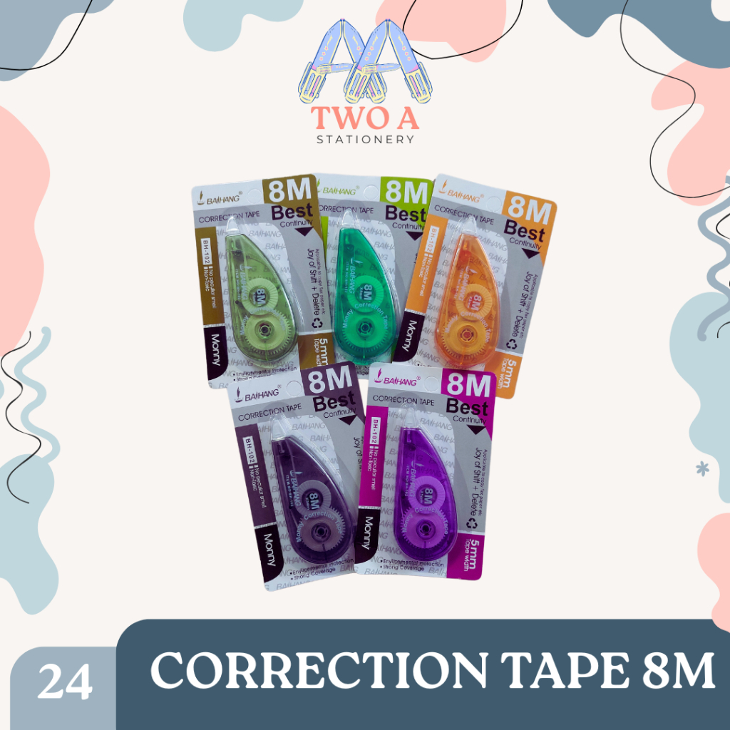 

CORRECTION TAPE 8M / TIP EX ROLL / TP EX KERTAS 8 Meter