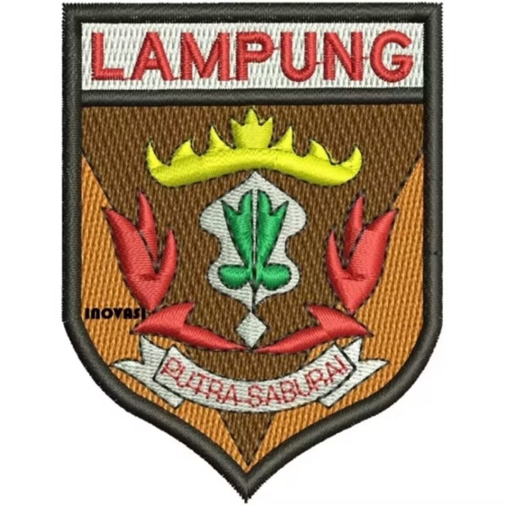 BORDIR LOGO KWARDA PRAMUKA LAMPUNG SATUAN/ atribut lokasi pramuka lampung/ Bet lokasi Bet Lengan baj