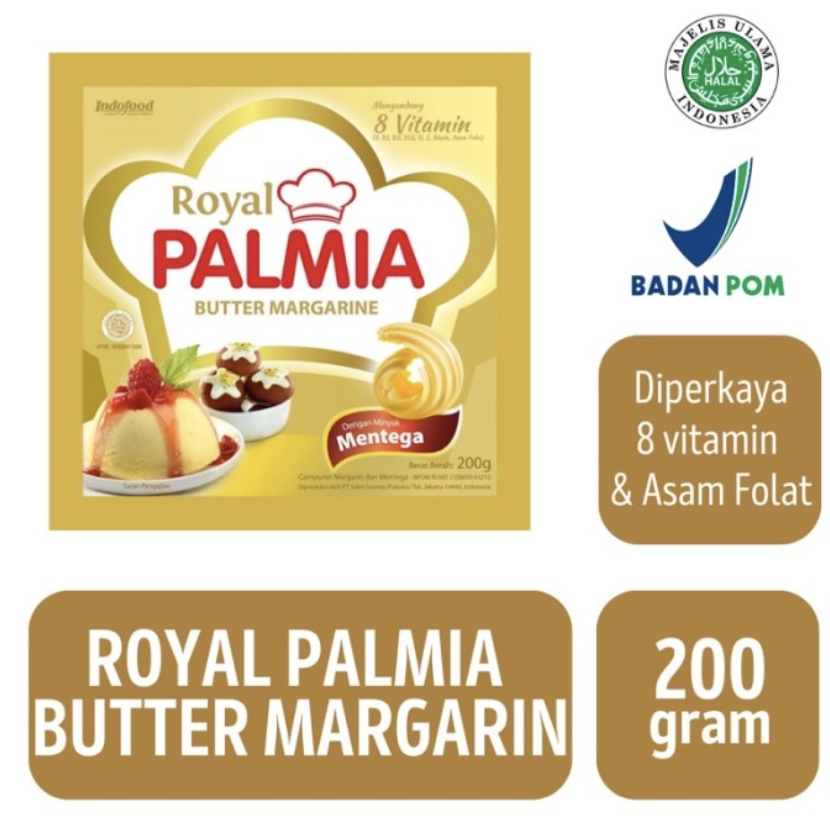 

Royal Palmia Mentega / Butter Margarine Sachet 200 Gr