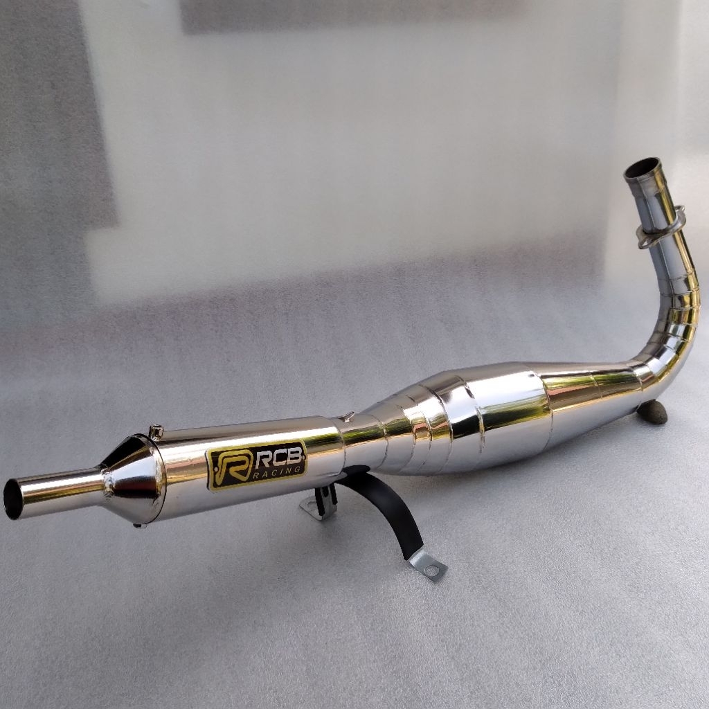 Knalpot Motor Rx King Kolong Kompetisi Chrome RCB