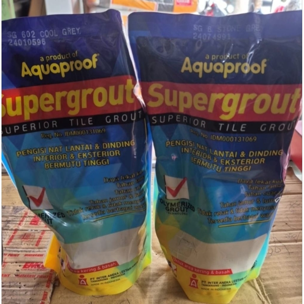 Semen Nat Pengisi Nat Keramik SUPERGROUT Aquaproof Tile Grout
