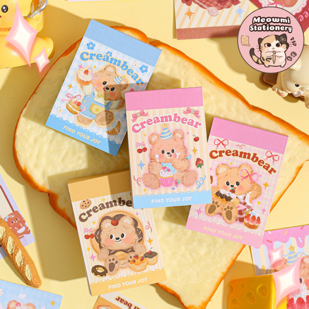 

Mini Sticker Book Cream Bear Cartoon Decorative Stickers MB0158
