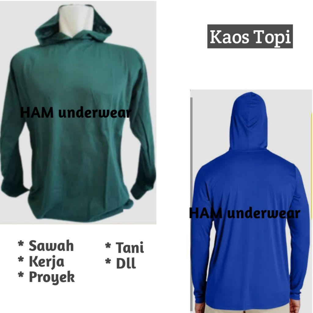 Kaos ELVADO Topi  polos Lengan panjang