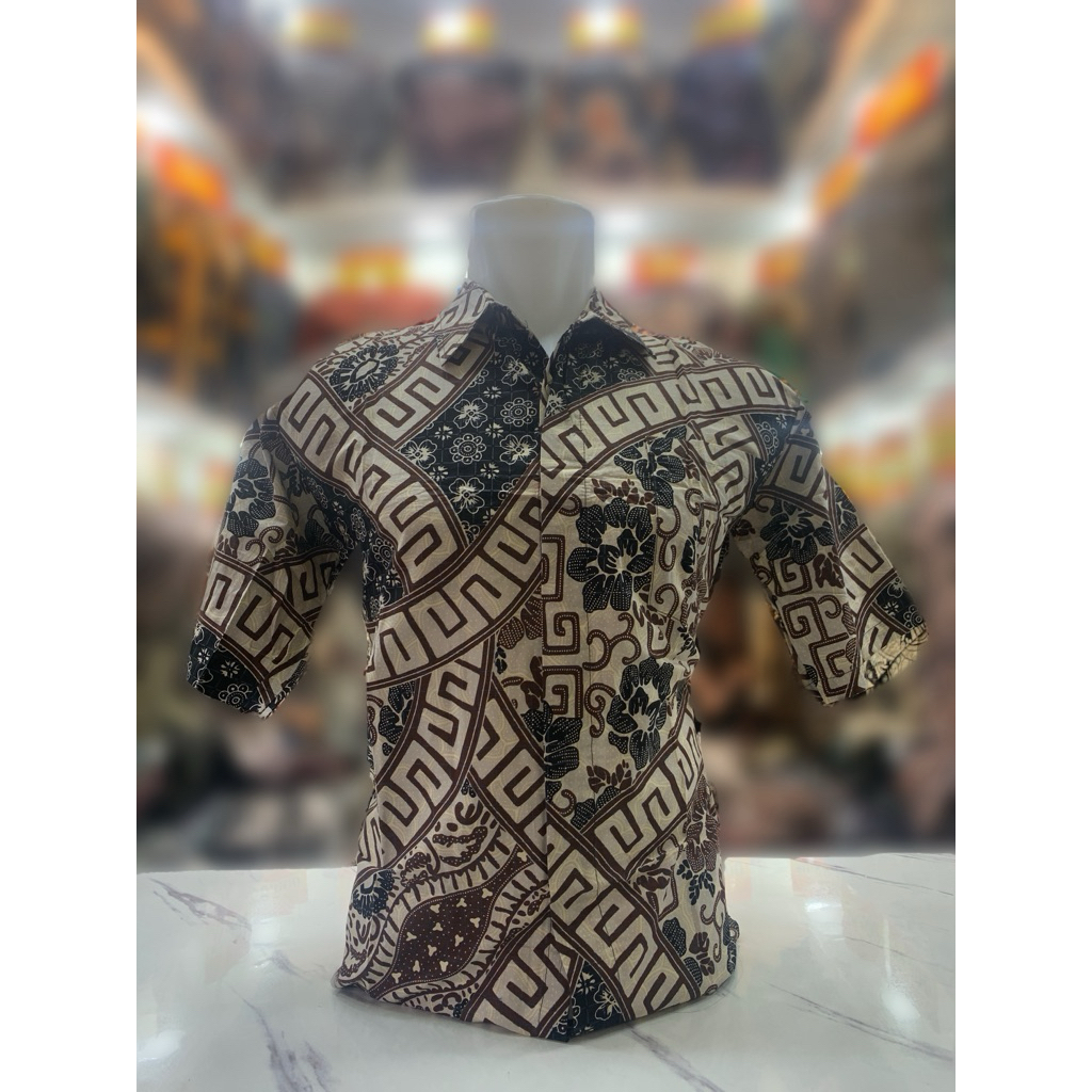 Batik Pria Katun Solo Lengan Pendek
