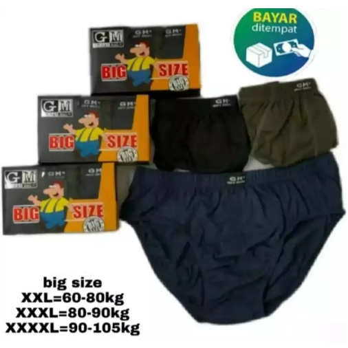 Celana Dalam Pria Jumbo / CD Laki Laki Big Size XXL 3XL 4XLCelana Dalam Pria Jumbo / CD Laki Laki Bi