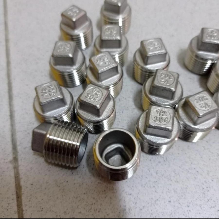 Plug 1/2" Inch Stainless Steel SS304 / Dop Drat Luar 1/2 " Inch SS304
