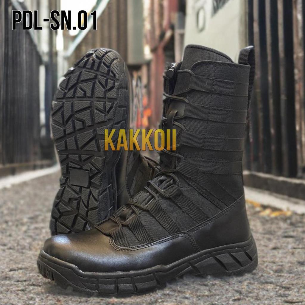 Sepatu PDL Pria TNI POLRI Brimob Security Satpam Boots Sol Karet Mentah - KAKKOII