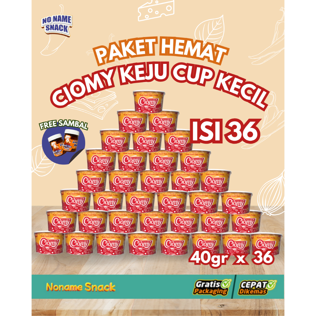 

Paket Bundling Ciomy Ayam Keju Pedas Kemasan Kecil Isi 36 pcs Free Sambel Bawang