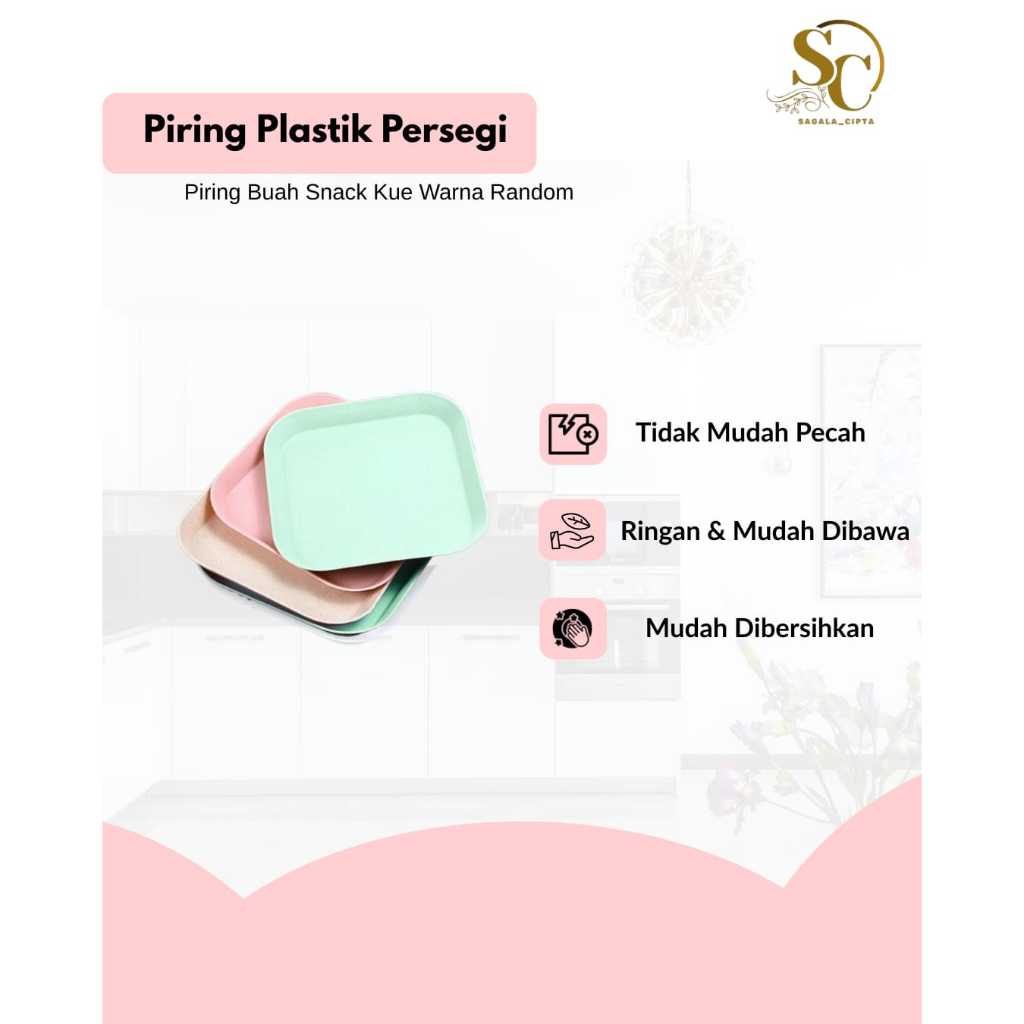 Piring Makan Plastik / Piring Buah / Piring Snack