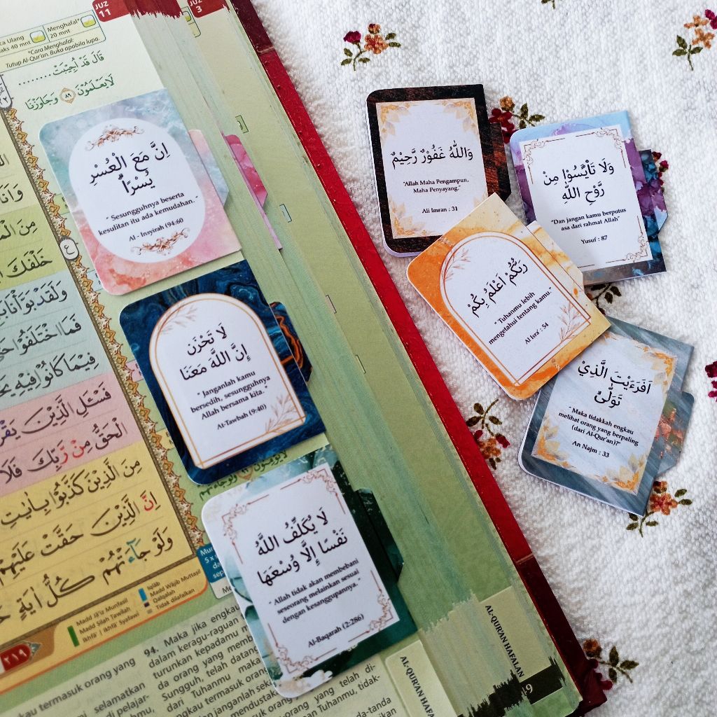 

Pembatas Al Qur'an isi 3 - Magnetic Bookmark - Custom ayat favorit