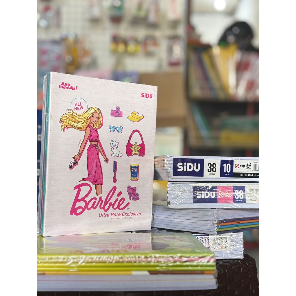 

Buku Tulis Sidu 38 Lembar | Karakter Barbie | 1 pak ( 10 buku )