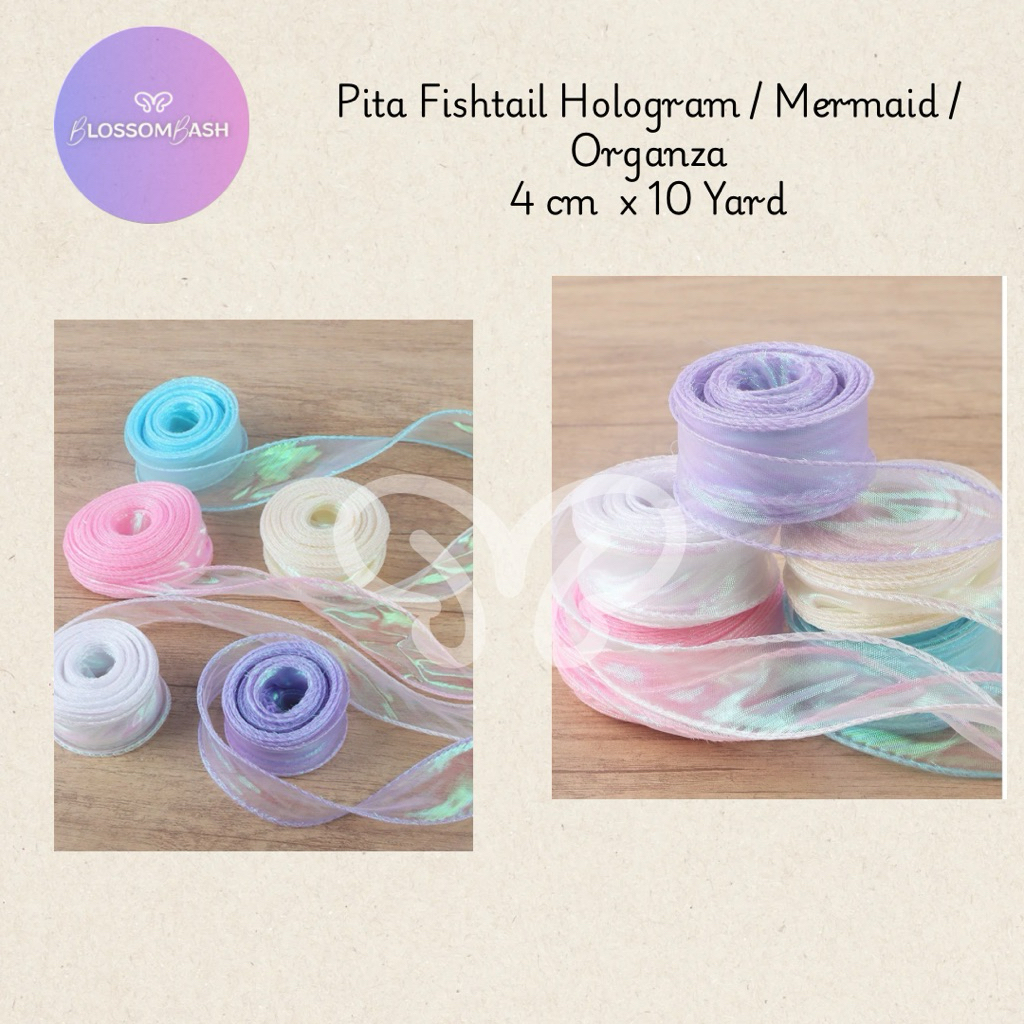 

[ Per Roll ] Pita Fishtail Hologram / Organza Ribbon