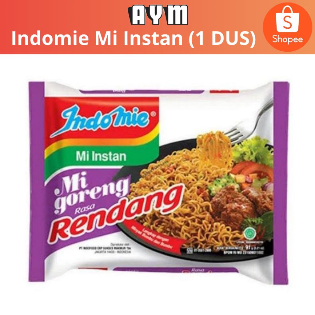 

INDOMIE MIE INSTANT MI GORENG RASA RENDANG 91gr (1 DUS )