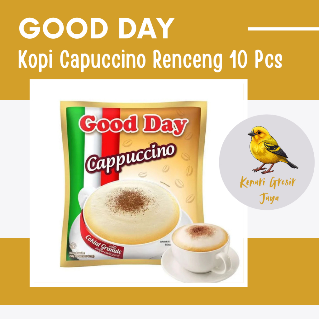 

Good Day Cappucino Renceng 25 Gram x 10 Sachet | Kopi Instan