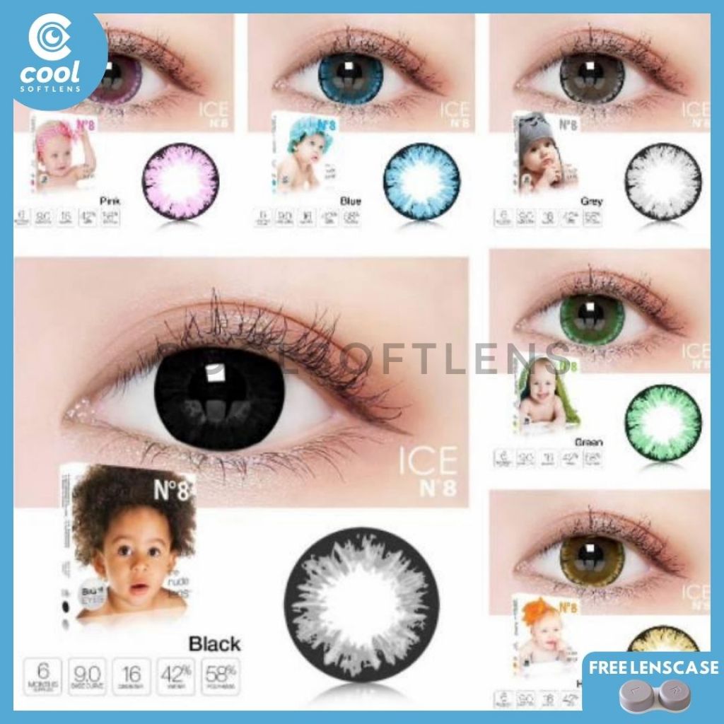 Softlens X2 ICE N8 16 MM Normal & Minus (-0,50 S/D -10,00) By Exoticon / Soflen ICE N8 / ICE NO 8 By