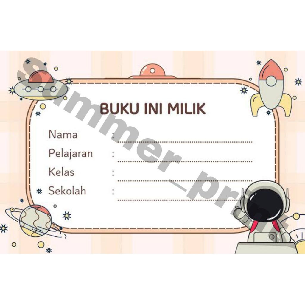 

(ISI 25 - 50 PCS ) LABEL BUKU SEKOLAH PELAJARAN TINGGAL TEMPEL