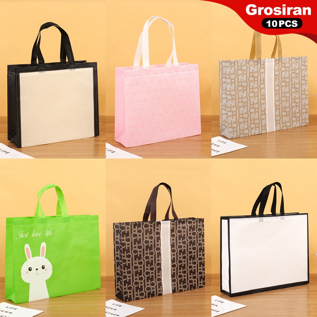 

Grosir 10pcs-Tas hamper - Goodie bag - Tas Belanja - Tas Souvenir - Tas Kado - Tas Jinjing - Tas Lipat-Kantong Belanja - Souvenir - Shopping bag - Spoundbond - Tote Bag - Tas Wanita - Tas Murah - Tas Belanja Murah - Tebal dan Kuat