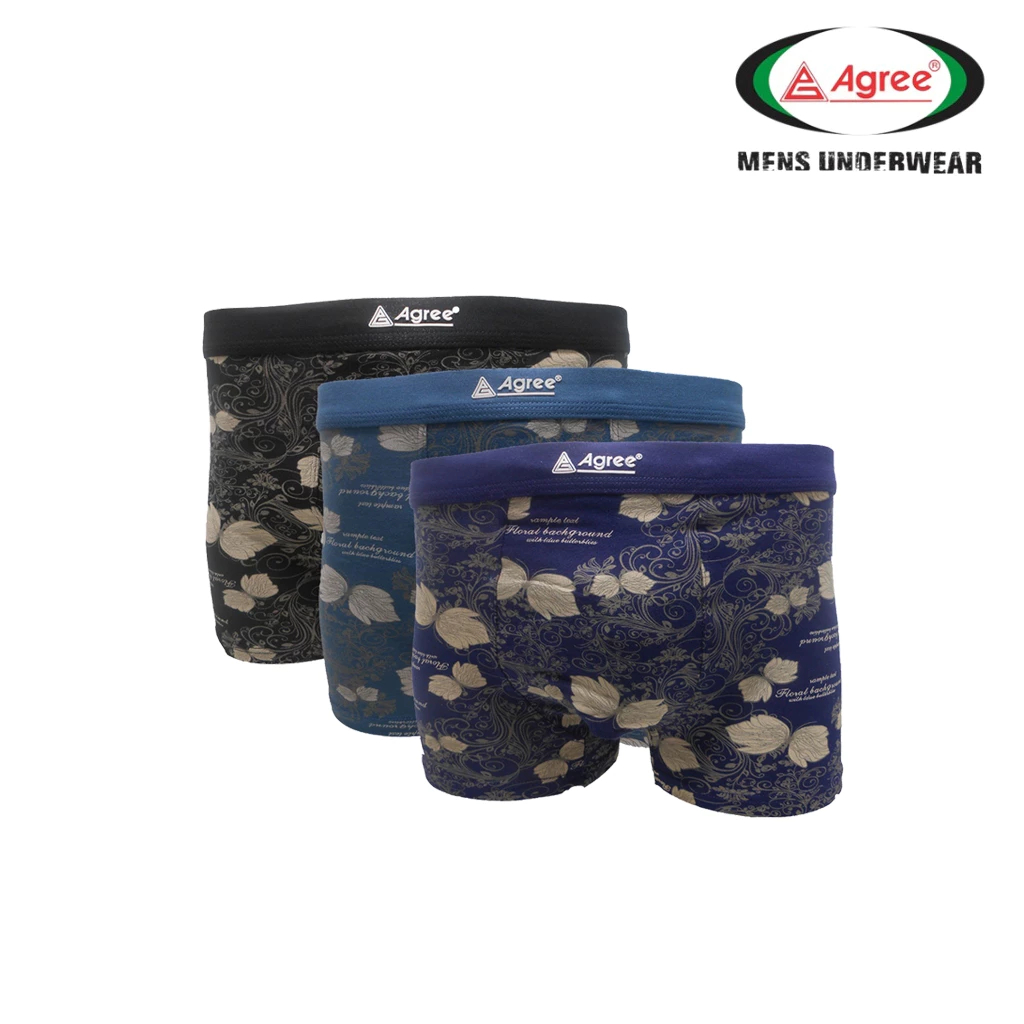( 3 Pcs ) Boxer Agree Sport 1233 | Celana Dalam Boxer Pria Agree Sport | Agree Boxer Pria | CD Pria 