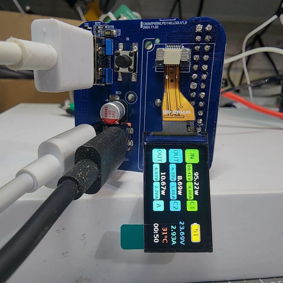 IP2366 Modul Power bank LCD OLED PD3.1 140W fast Charging 6S lithium 3.7V