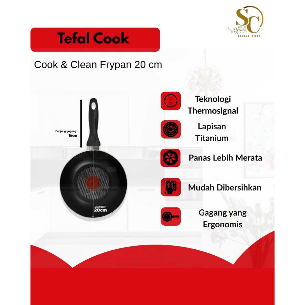 Tefal Cook & Clean Frypan 26 CM