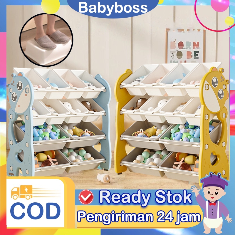 Rak Mainan Anak/Rak Buku Anak/Rak Serbaguna/Rak Buku/Rak Susun Serbaguna/Rak Mainan Anak Estetik