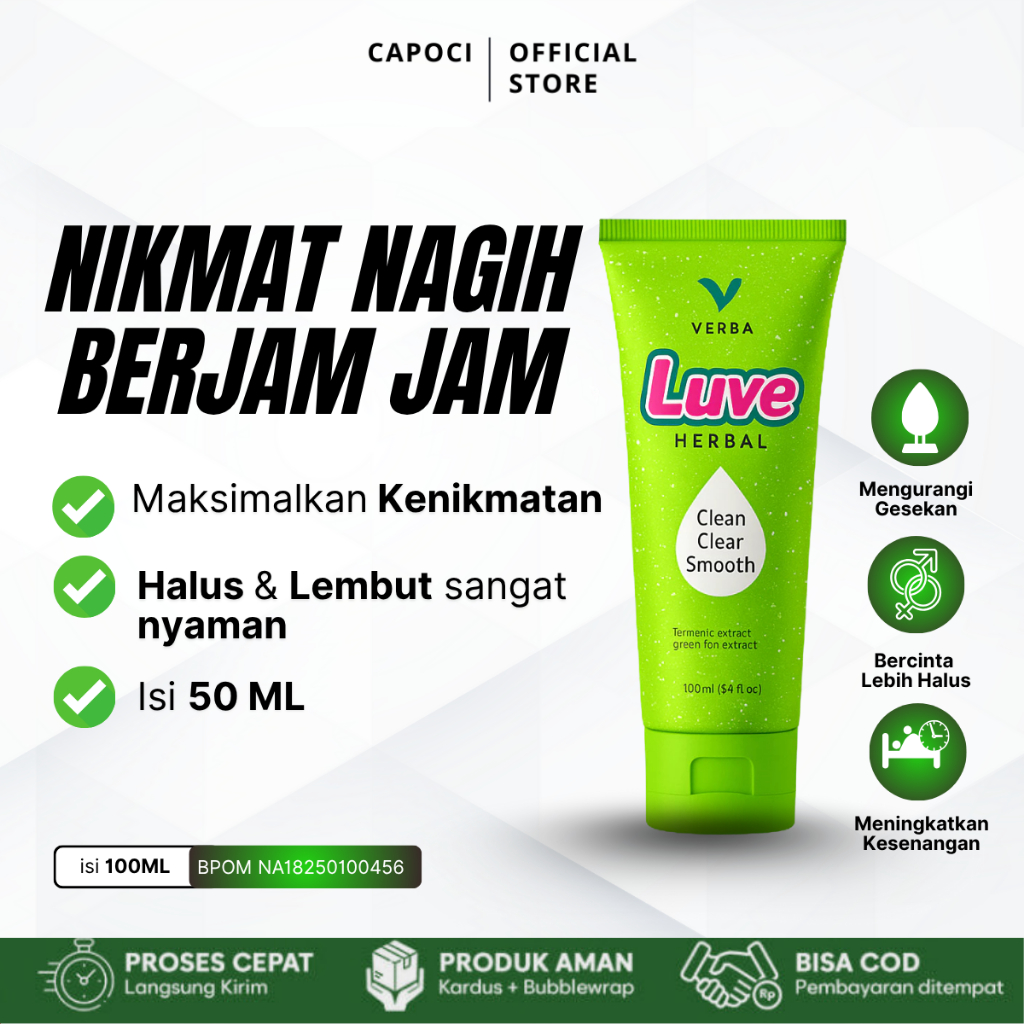 Allingroupsemesta - Verba Luve Herbal Gel Pelumas Seks Pria Wanita 50ml Aman BPOM
