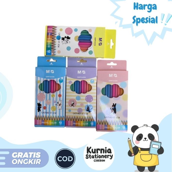 

M&G Gaspard Pensil Warna Pastel 12 Warna QWP343D6