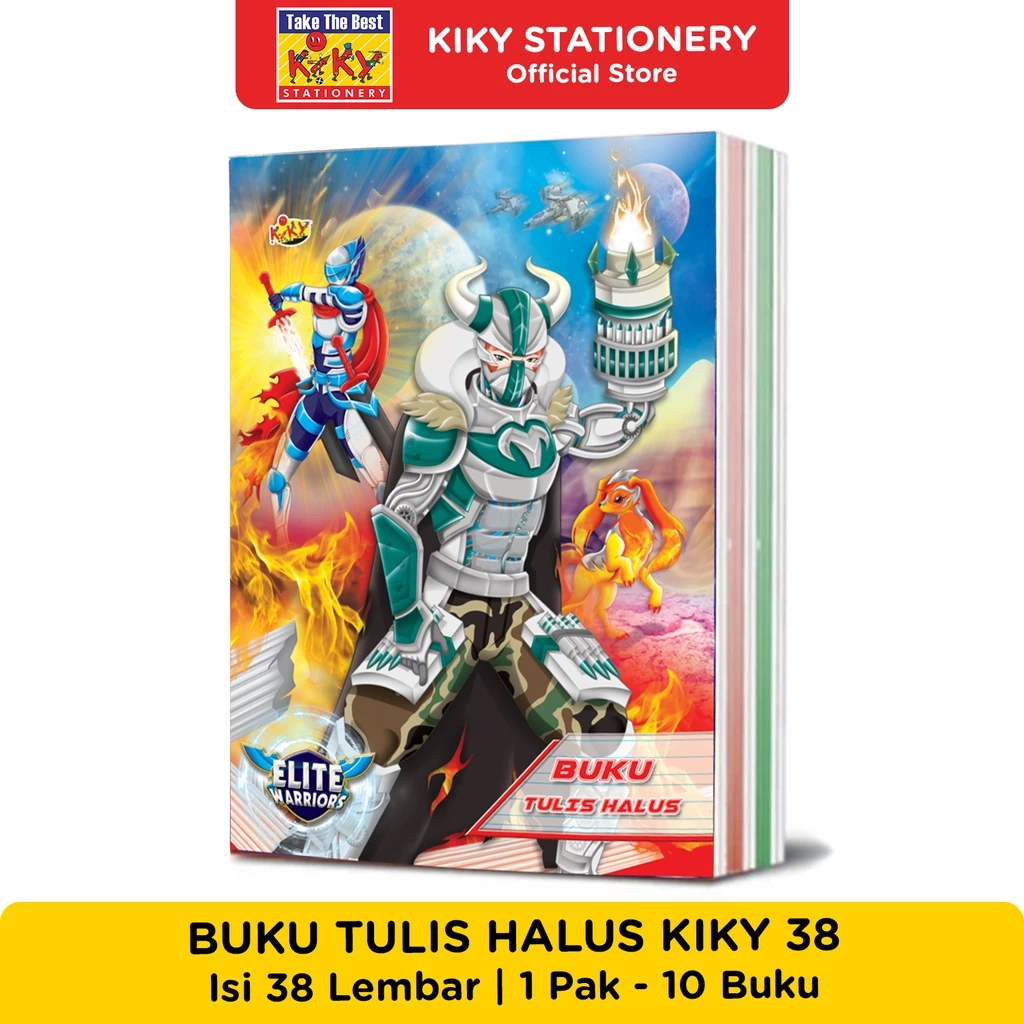 

KIKY Buku Tulis Halus 38 Lembar - 10 Buku / Motif Random