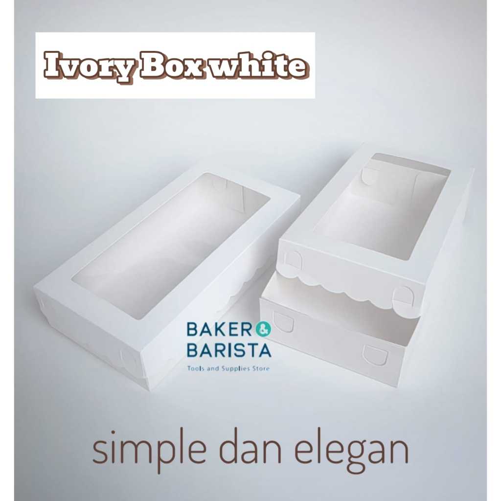 

Ivory Box White Persegi Panjang / Box Ivory Cantik Aesthetic for Gift Cookies cake Brownies