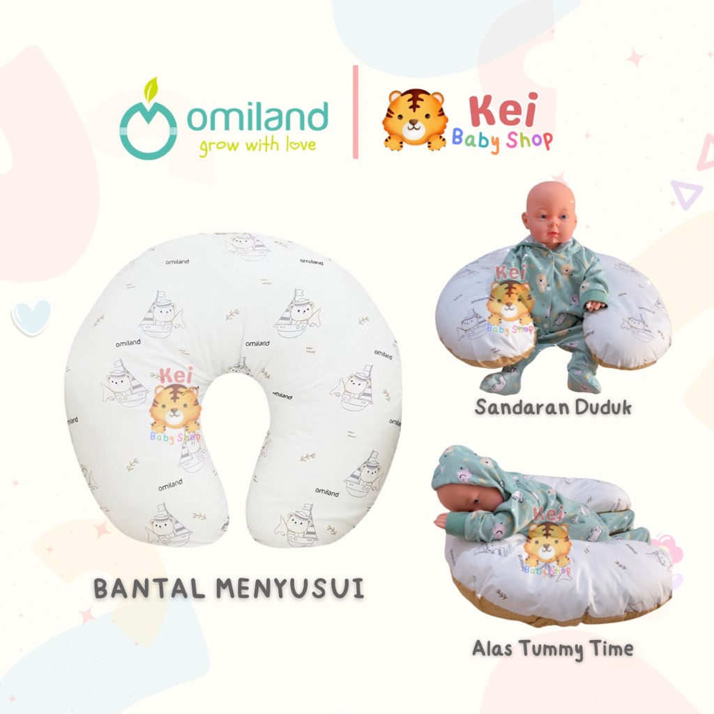 Omiland Bantal Ibu Menyusui Print Karakter / Nursing Pillow / Bantal Bayi Belajar Duduk Tengkurap / 