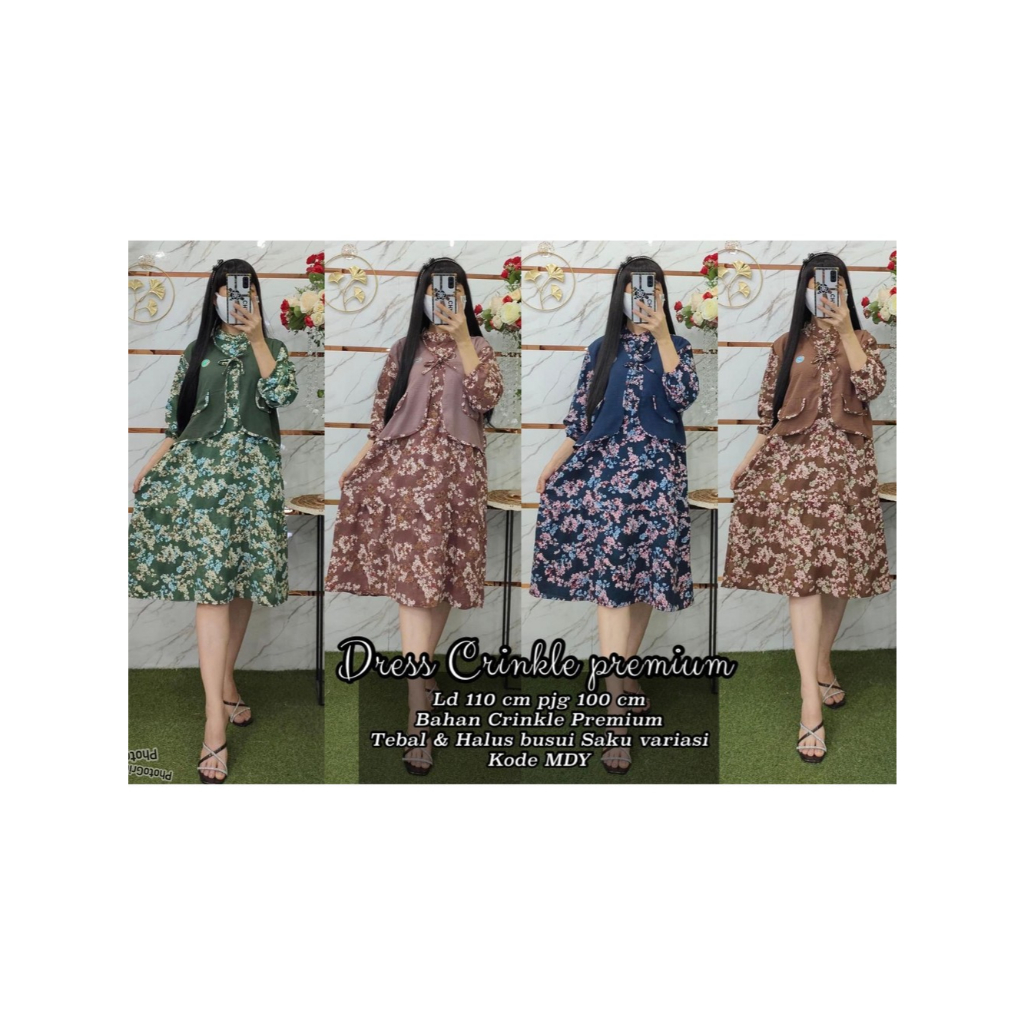 Dress Crinkle Premium Busui