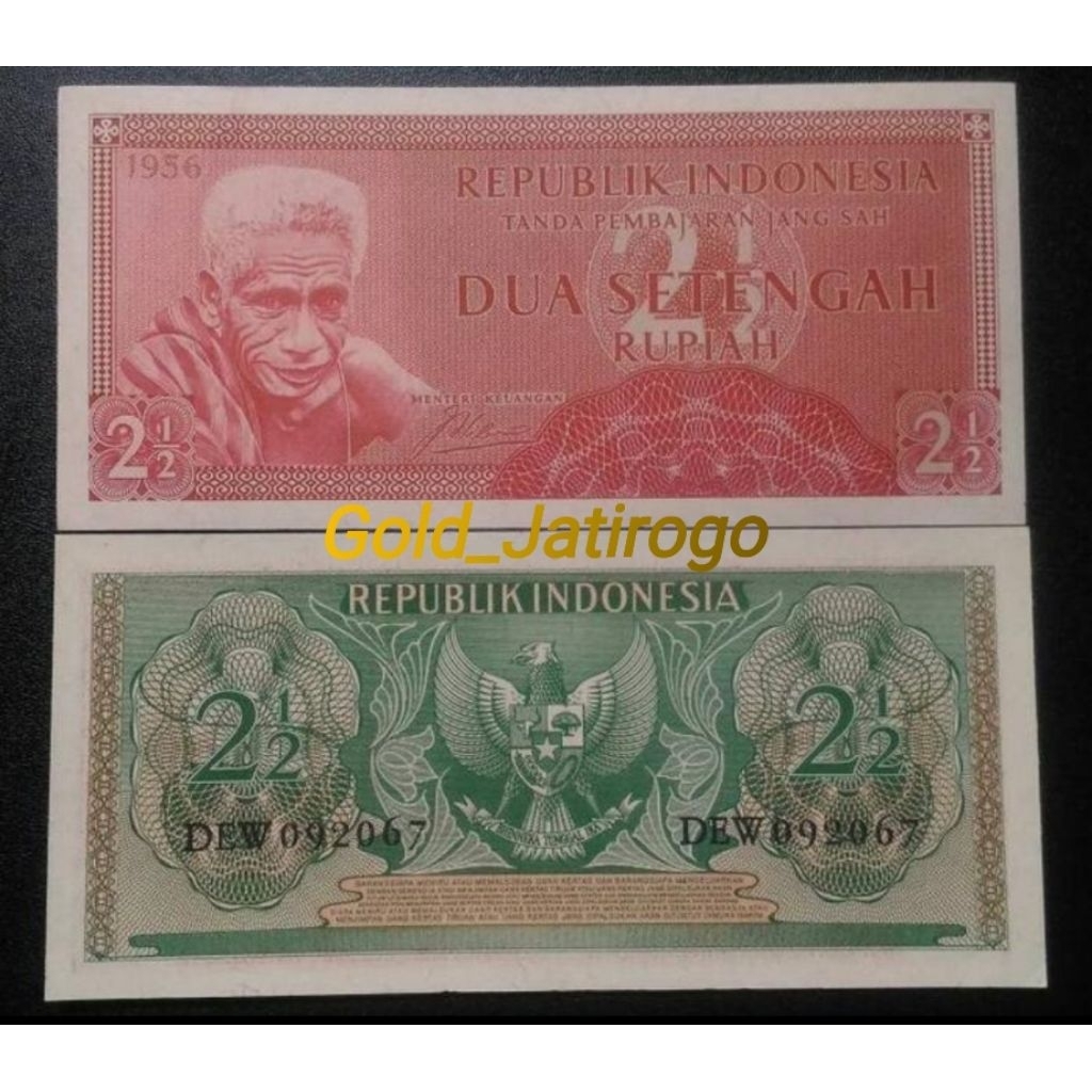 uang kuno dua setengah rupiah tahun 1956 seri suku bangsa