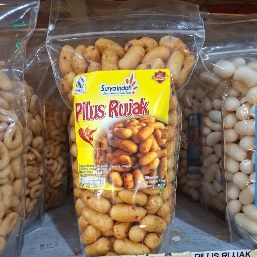

Pilus Rujak Pedas Packing 130gr dijamin enak renyah Surya Indah Jombang