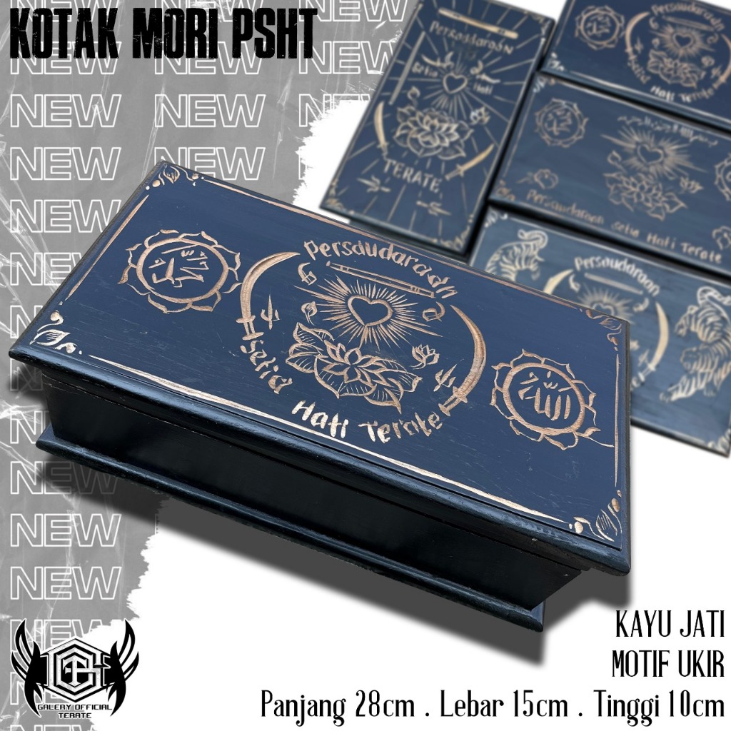 KOTAK MORI PSHT UKIR // KOTAK MORI PSHT KAYU // KOTAK MORI PSHT MOTIF // KOTAK MORI BAHAN KAYU JATI
