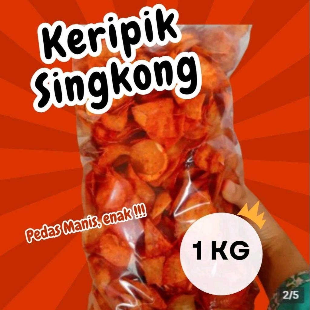 

Keripik Singkong Pedas Manis 1000gr Kripik Singkong Renyah & Krispi Rasa Unik Tanpa Pengawet Camilan Keluarga Super Renyah Gurih Keripik Cemilan