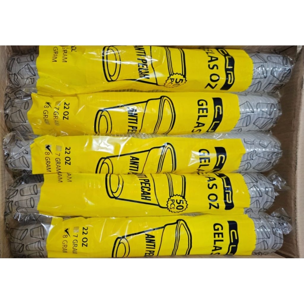 Doradoray_ Gelas Plastik 22 Oz Datar ( Es Teh Solo Jumbo )