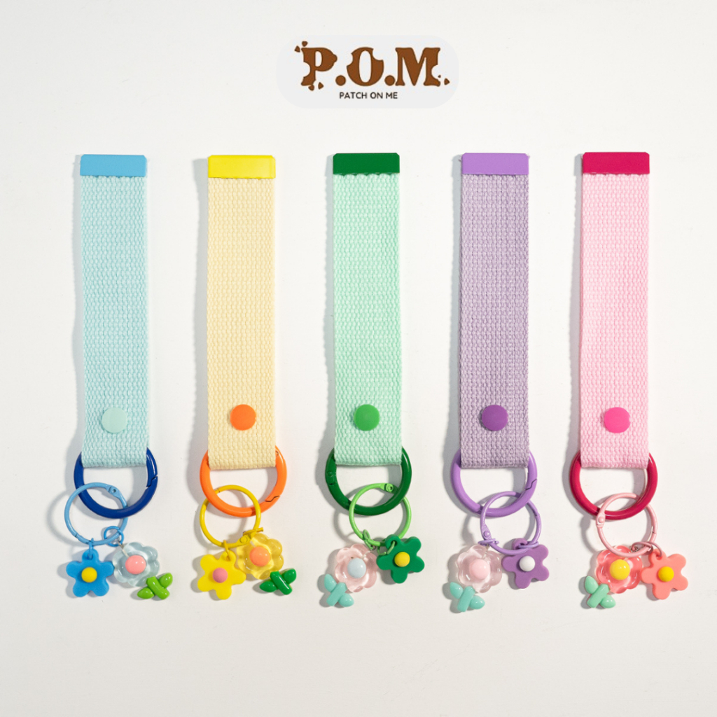 POM Keychain bag / Webbing strap / Bag Tag Color / Gantungan Custom / Luggage Tag / Gantungan Bordir