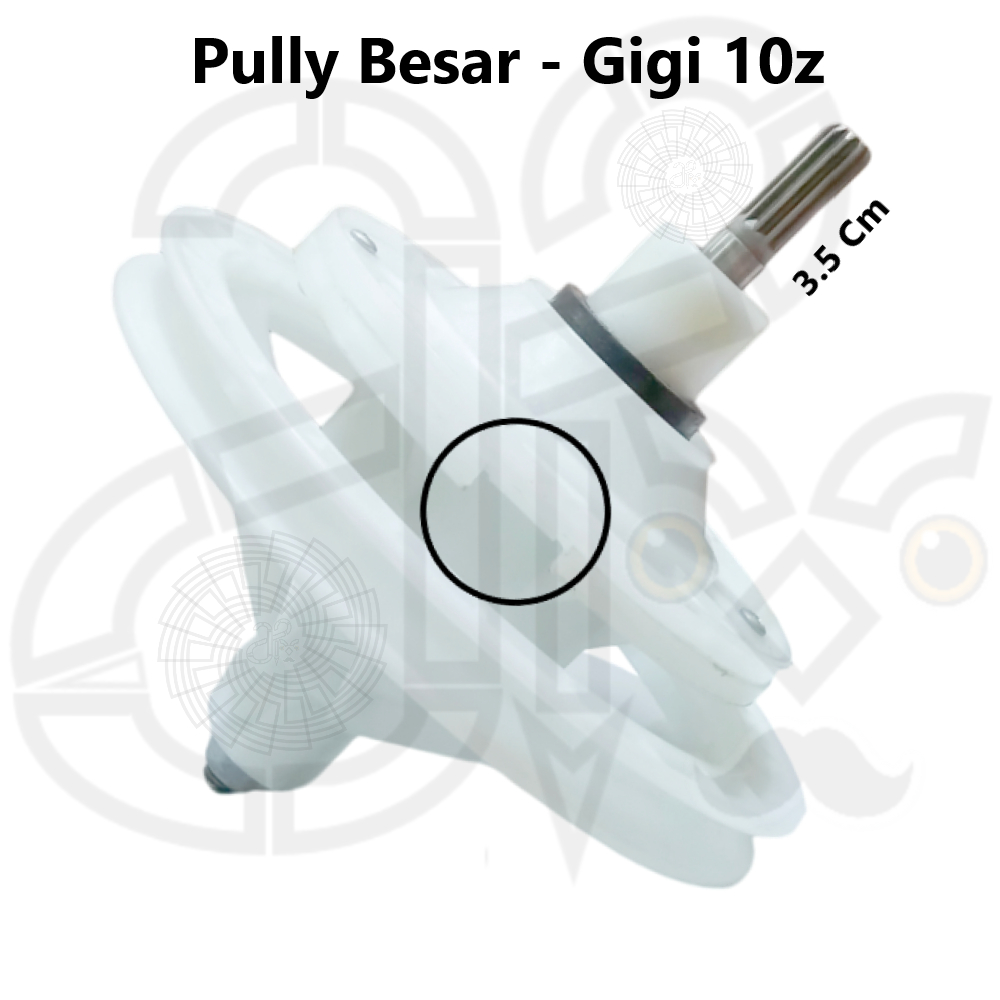 Gearbox Mesin Cuci Sharp Pully Besar Gigi 10