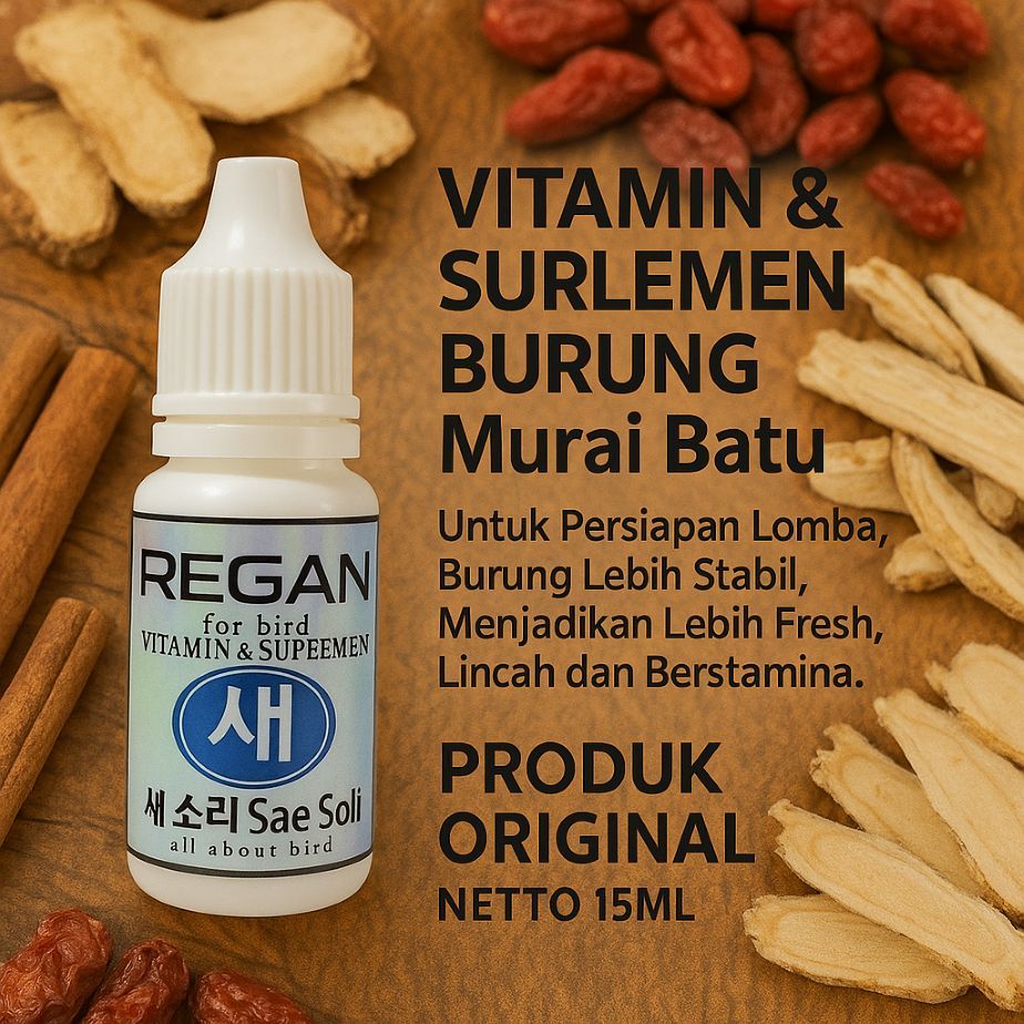 REGAN VITAMIN & SUPLEMEN ATP Harian  Perawatan Harian Murai Batu  Energi stabil  Daya tahan terjaga 