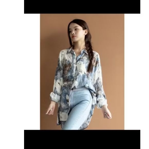 Kemeja Ixora Nidi oversize Shirt