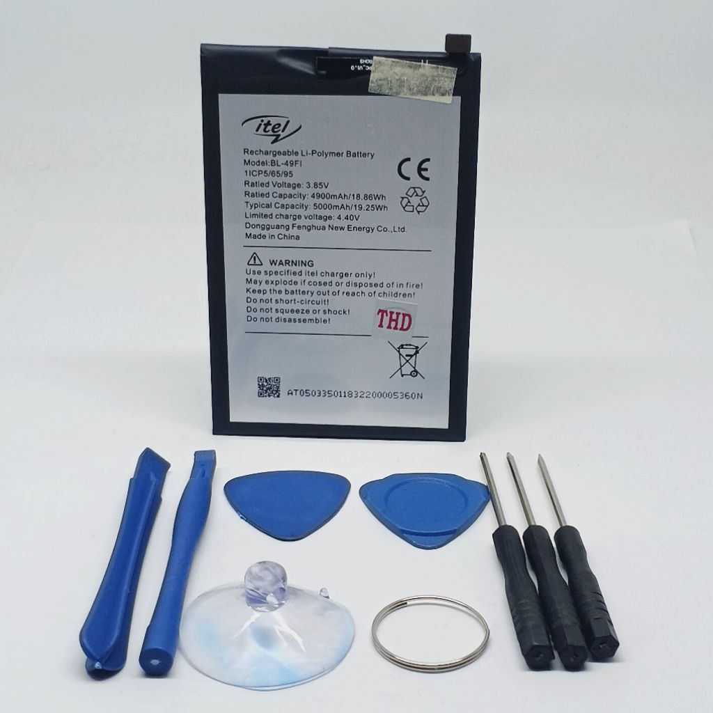 BATRAI BATRE ITEL 1 PLUS L6501 VISION 3 BL-49FI ORIGINAL BONUS OBENG HP