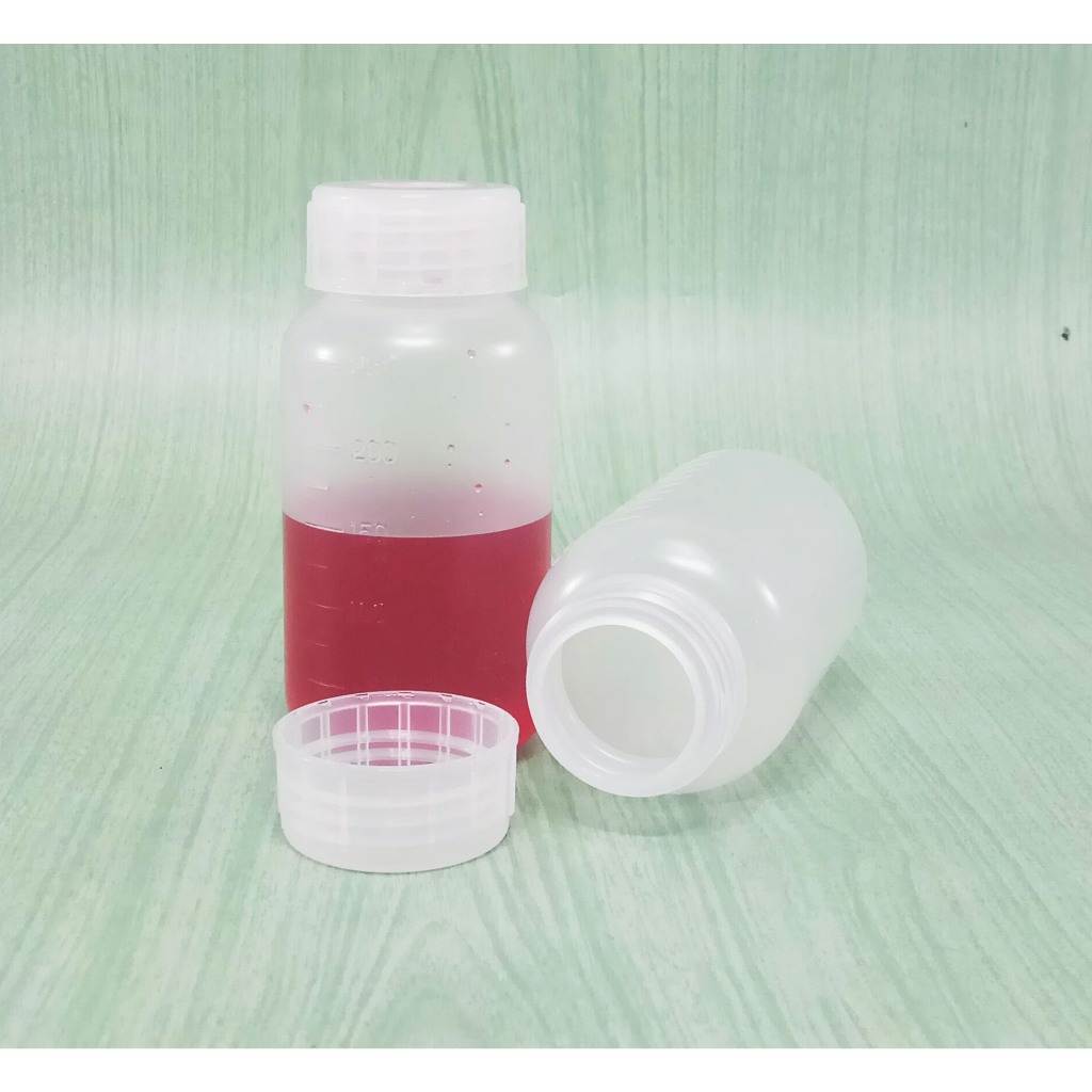 AS ONE | BOTOL PLASTIK 250ml wide mouth with graduation Bottle PP/Polypropylene
