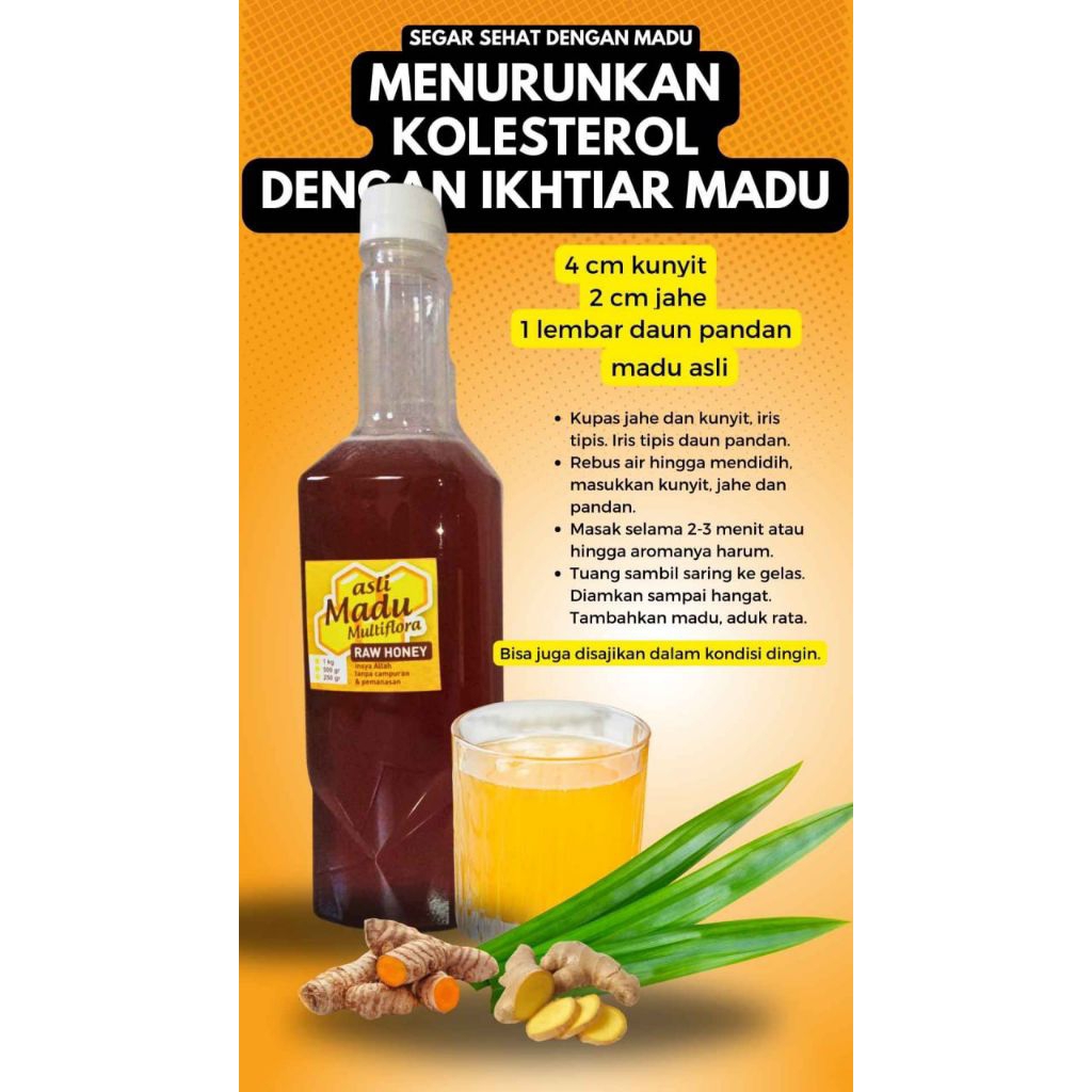 

madu murni 100% multiflora dan akasia hutan sumatra kemasan botol 1 kg