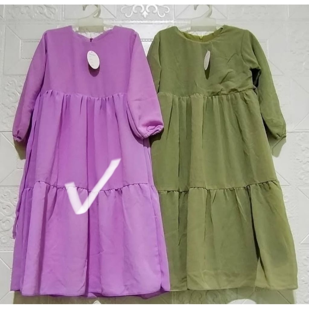 gamis anak Lilac/gamis anak ceruty/gamis anak