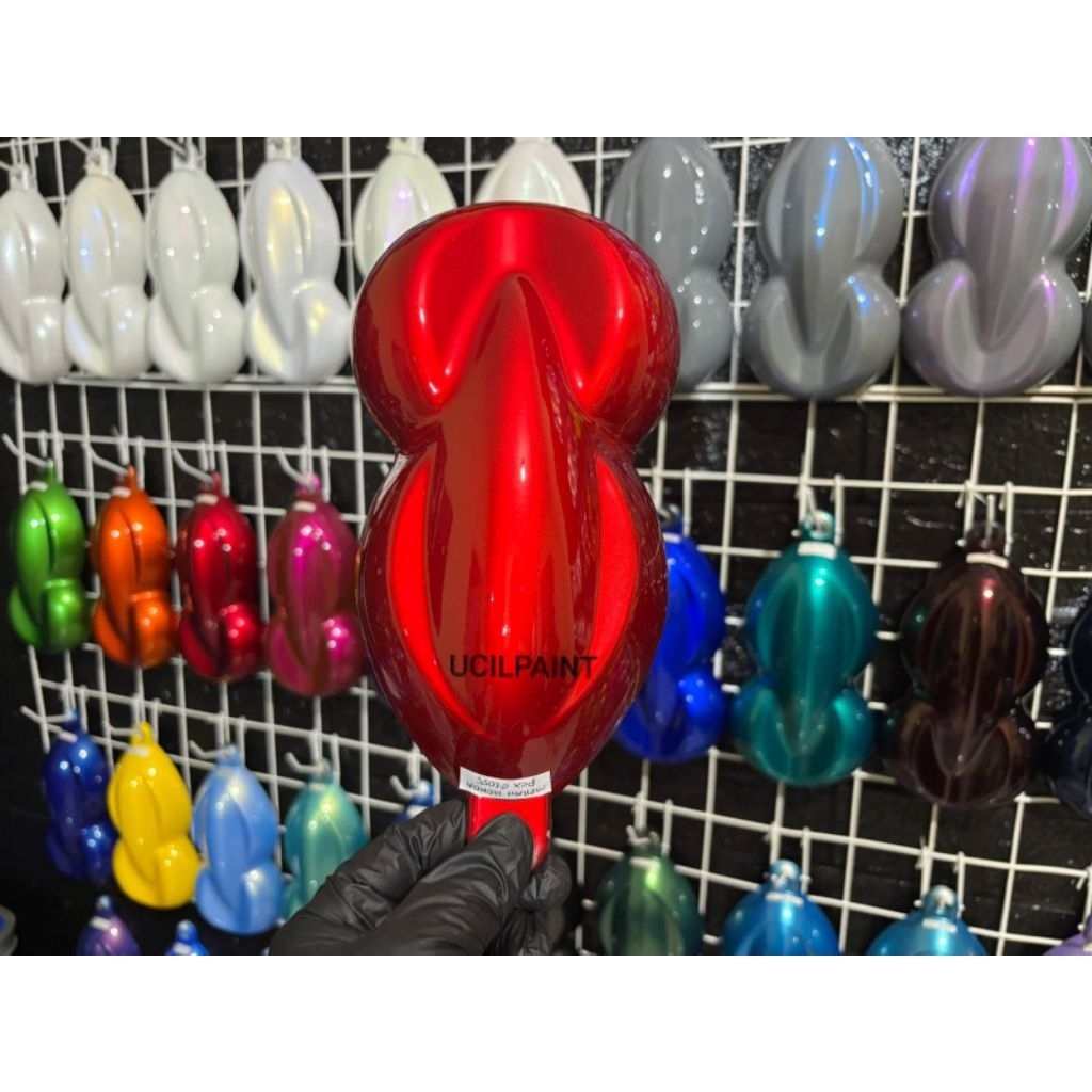 Cat Merah Honda PCX Glossy + Free Dasaran Silver Metalik PU